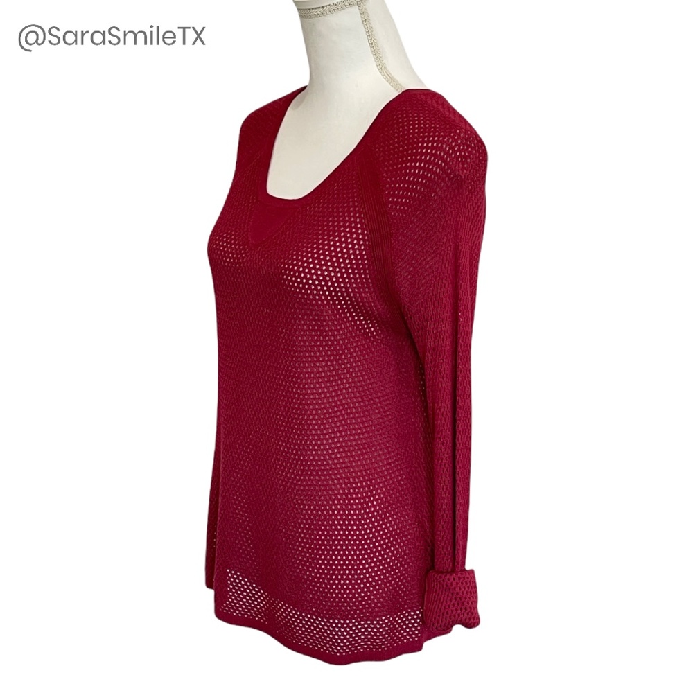 Rag & Bone - Katya - Cranberry Red Red Open Knit … - image 6